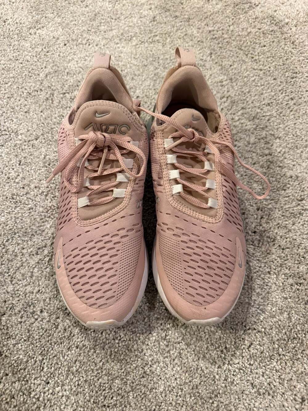 Nike Air Max 270 Size 9 Pink Oxford Metallic Silver Sneakers DM8326-600